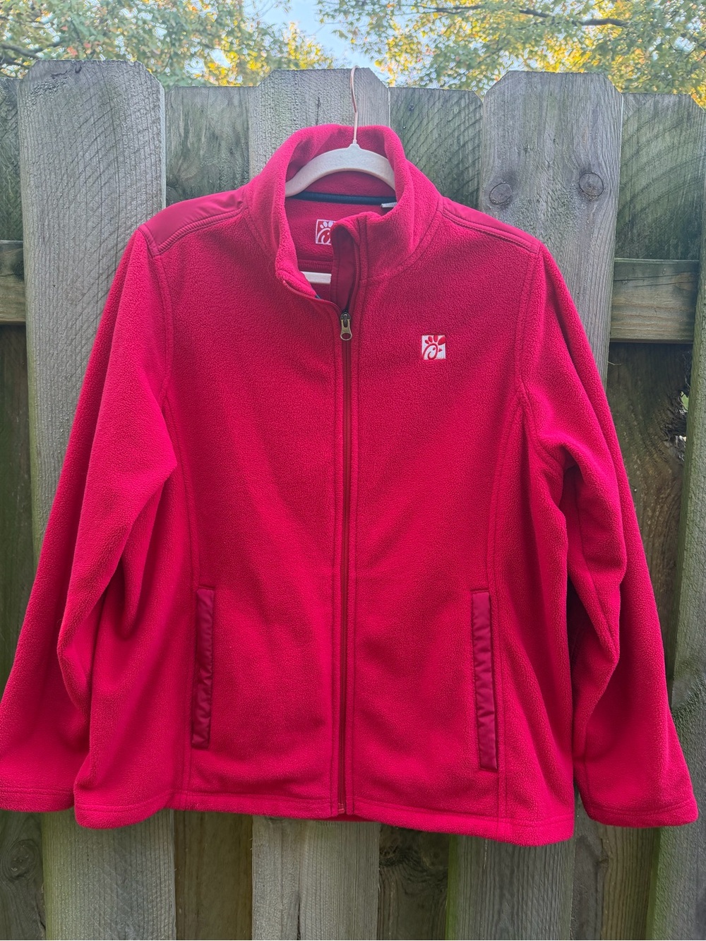 Chick-Fil-A Red Fleece Full Zip Work Uniform Jacket Team Style XL